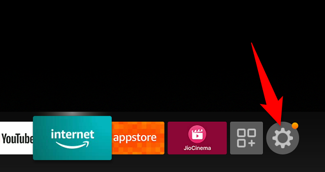 Выберите «Настройки» в верхней части экрана.