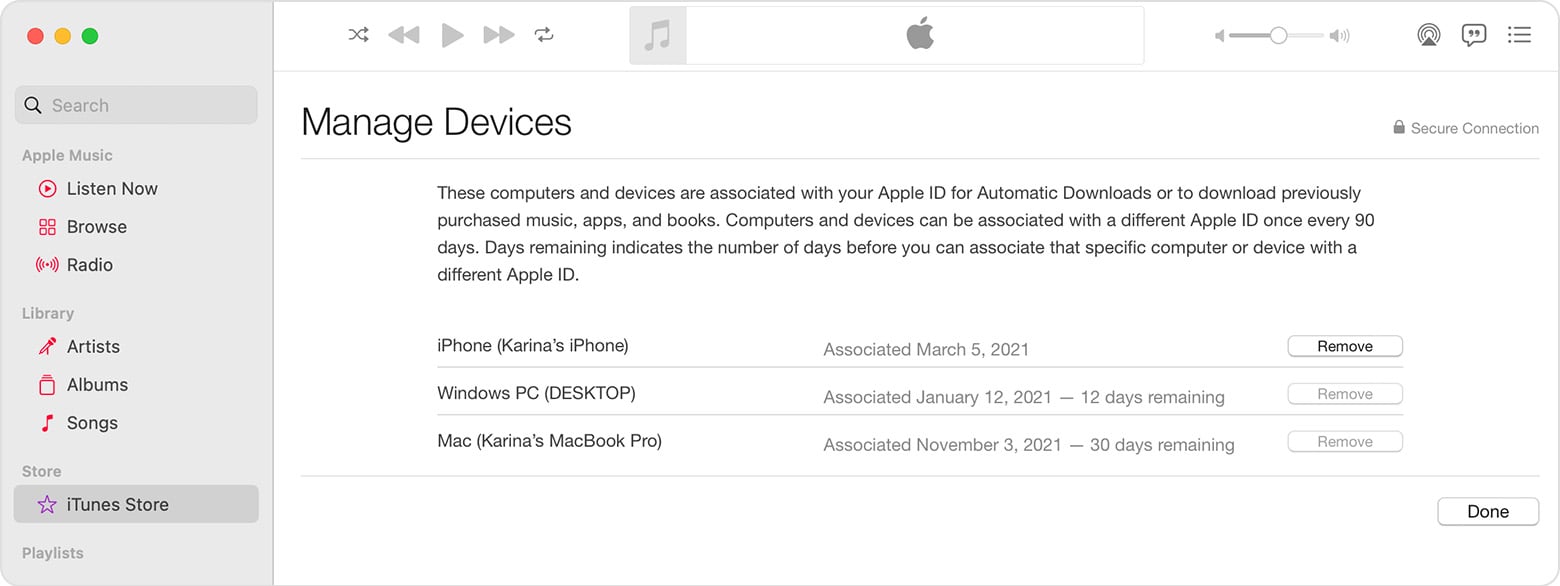 how to remove device from apple id - manage devices