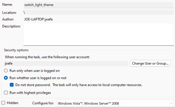 Give the task a name.