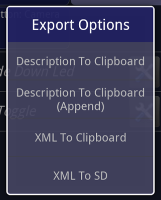 Выбор метода экспорта профиля Tasker
