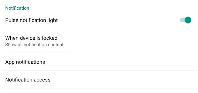 Параметры видимости уведомлений на экране блокировки