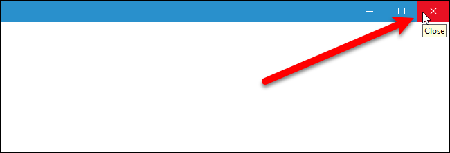 Закрытие окна параметров Windows 10