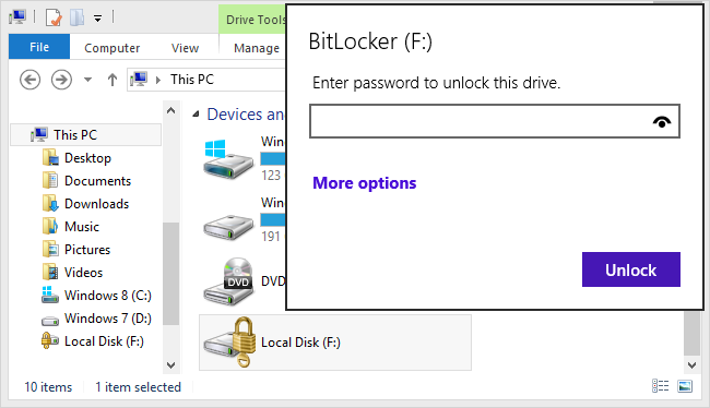 Разблокировать BitLocker‑том