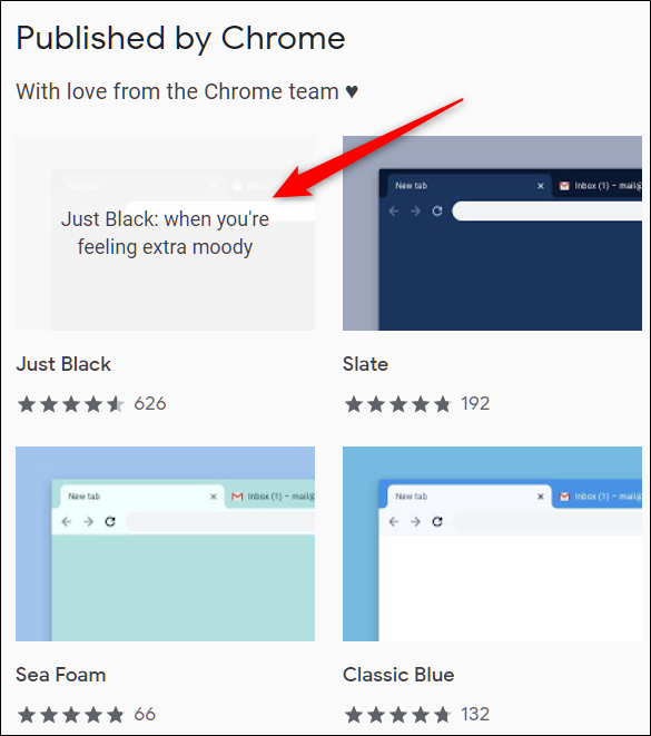 Страница темы в Интернет-магазине Chrome — нажмите для установки