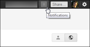 Значок уведомлений Google+