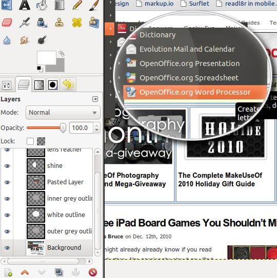 Финальное объединение слоёв и видимость фона