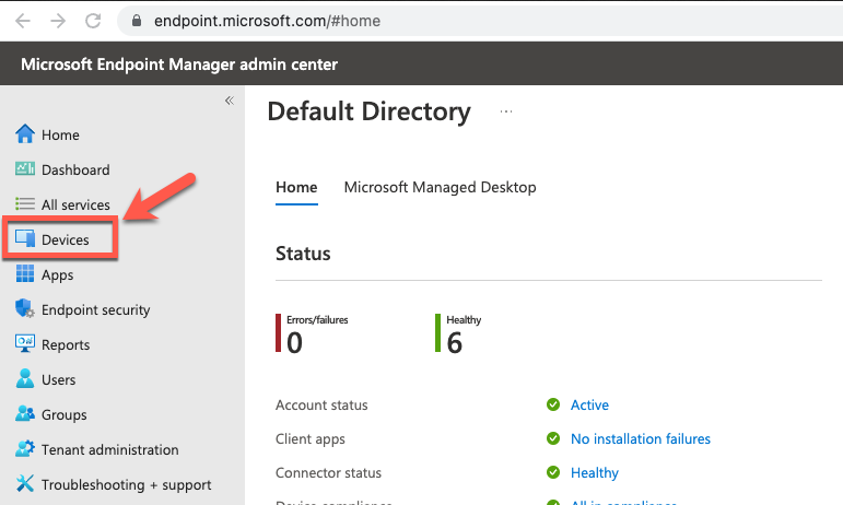 Управление Edge flags в Microsoft Intune