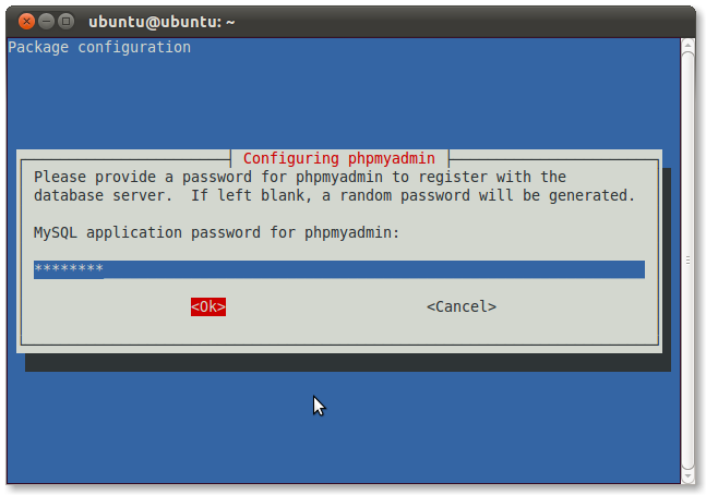 Установка пароля для phpMyAdmin