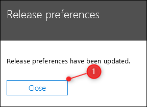 Кнопка Закрыть в окне Параметры выпуска