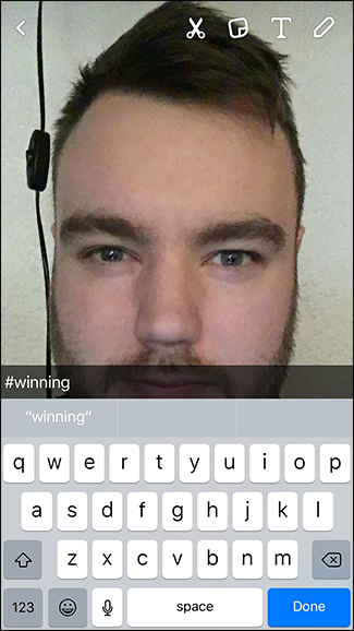 Добавление текста на Snap