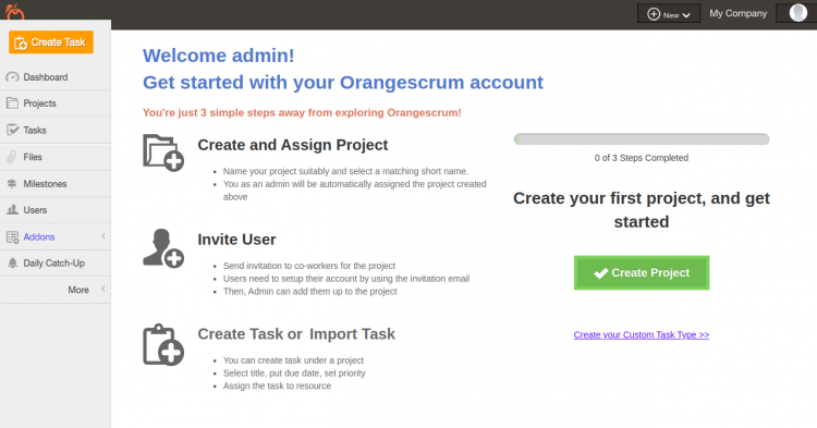 Панель OrangeScrum