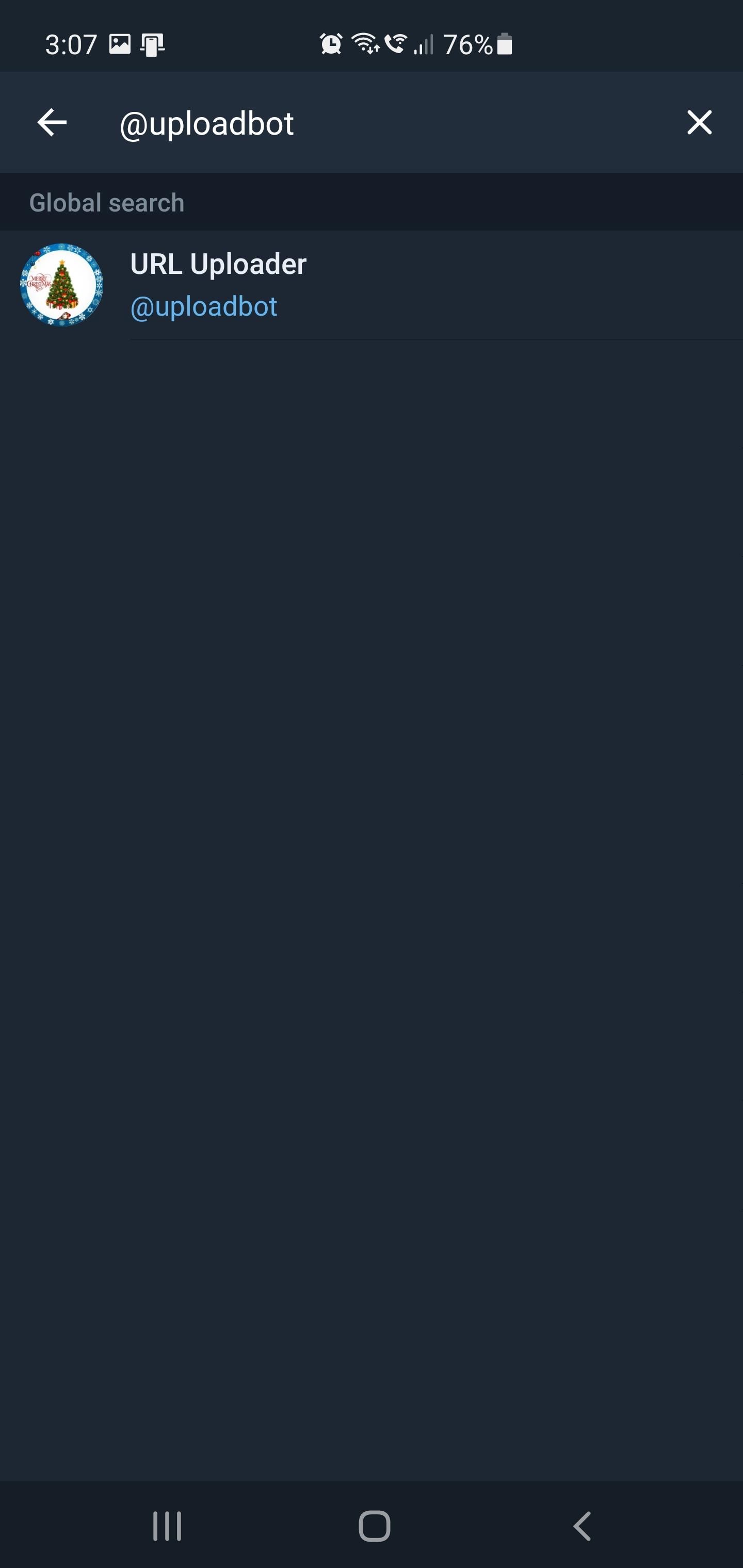 Интерфейс URL Uploader бота в Telegram