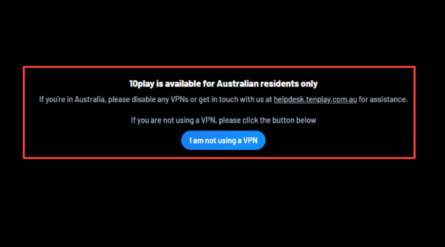 Сообщение 10 Play о гео-ограничении