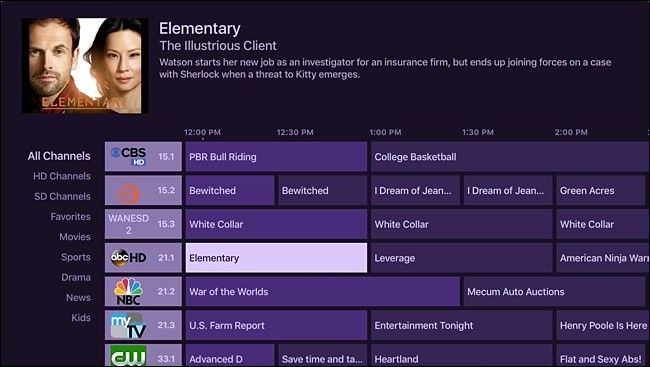 Эфирное ТВ на Apple TV: HDHomeRun + Channels