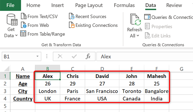 Отсортированная строка в Excel.