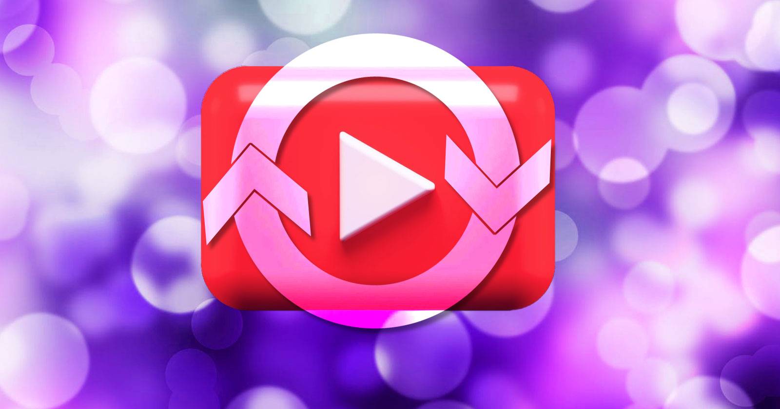 Пример экрана YouTube с кнопкой повторения видео