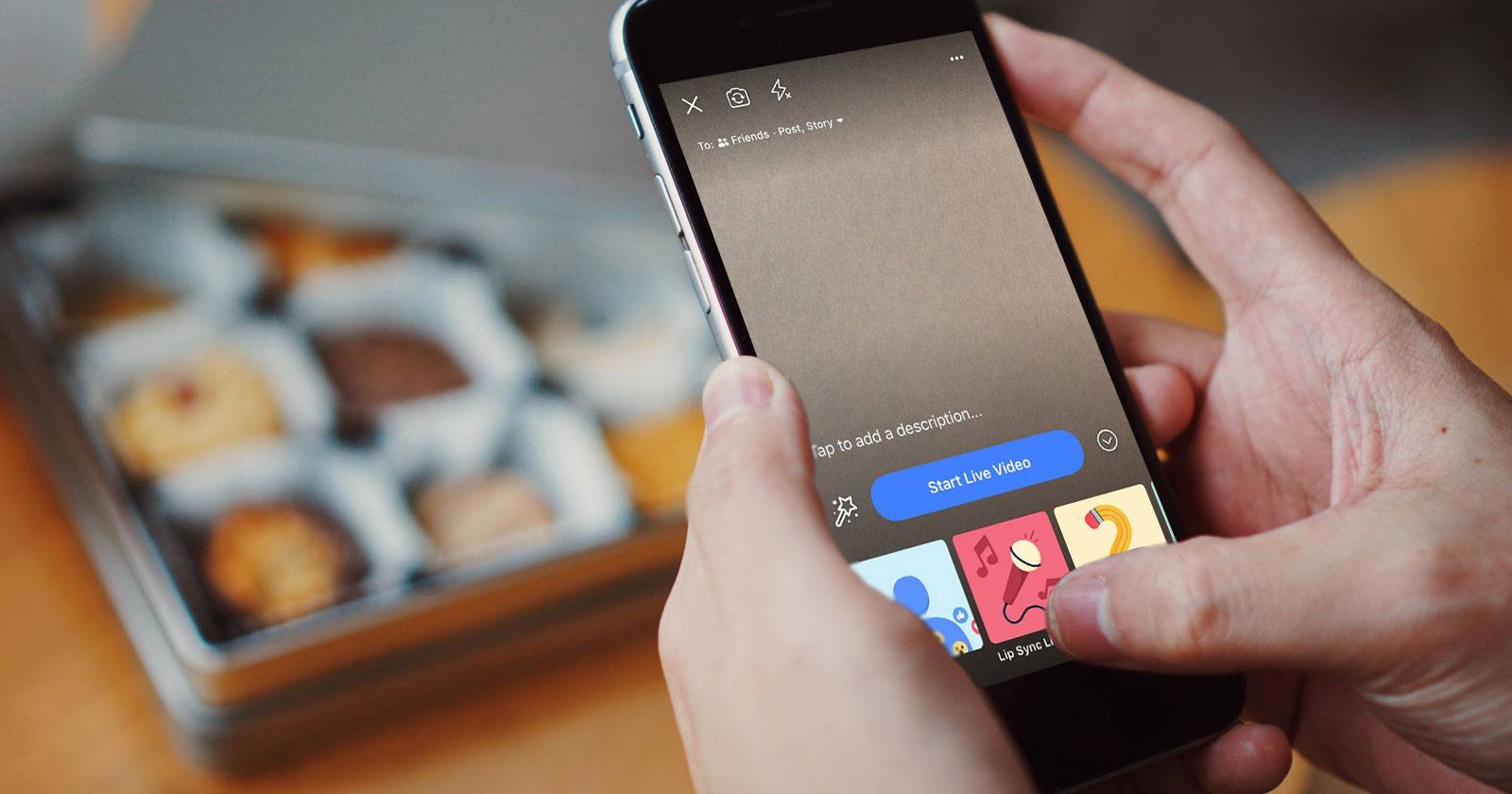 Прямой эфир на Facebook, общий баннер