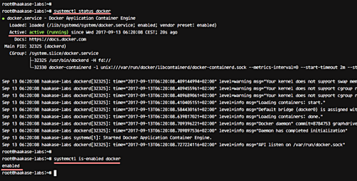 Проверка состояния Docker