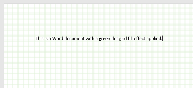 Пример документа Word с фоновым узором в виде точечной сетки.