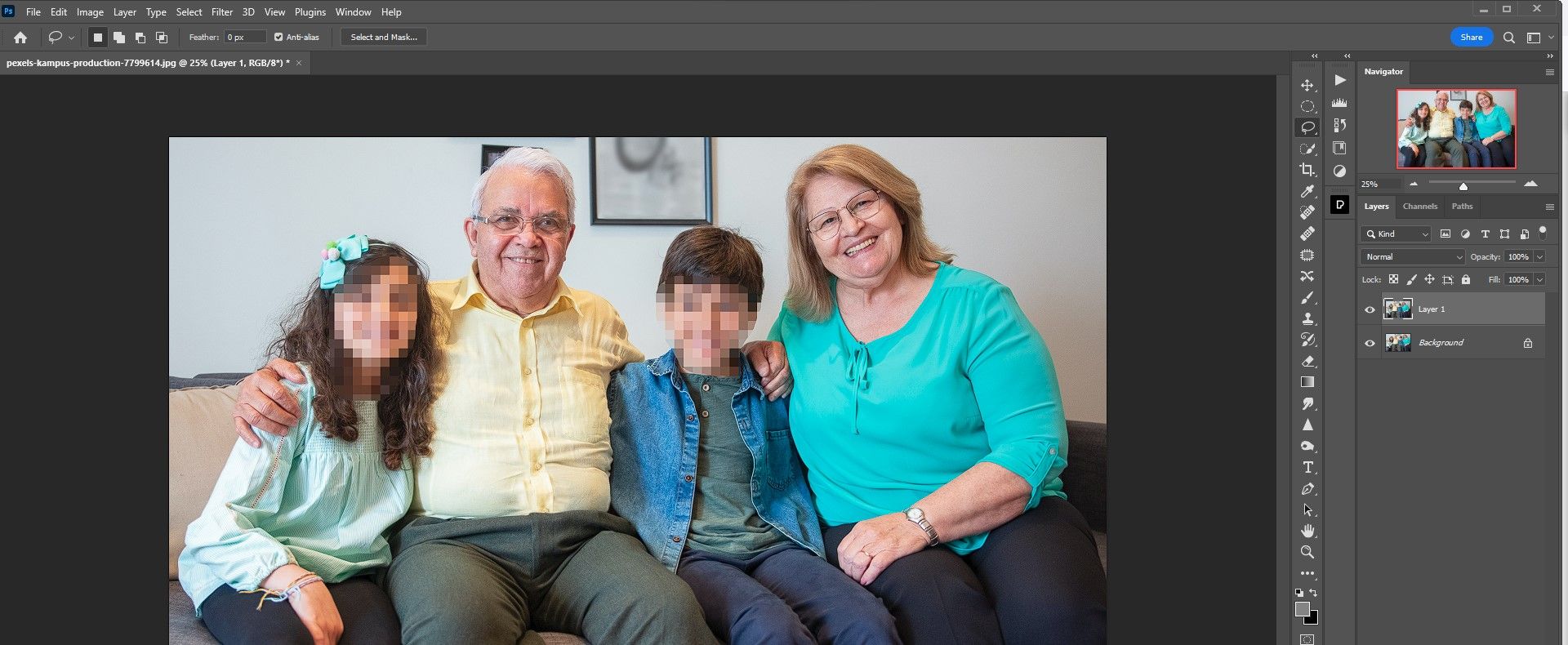 Шаг: Ctrl + D — снять выделение