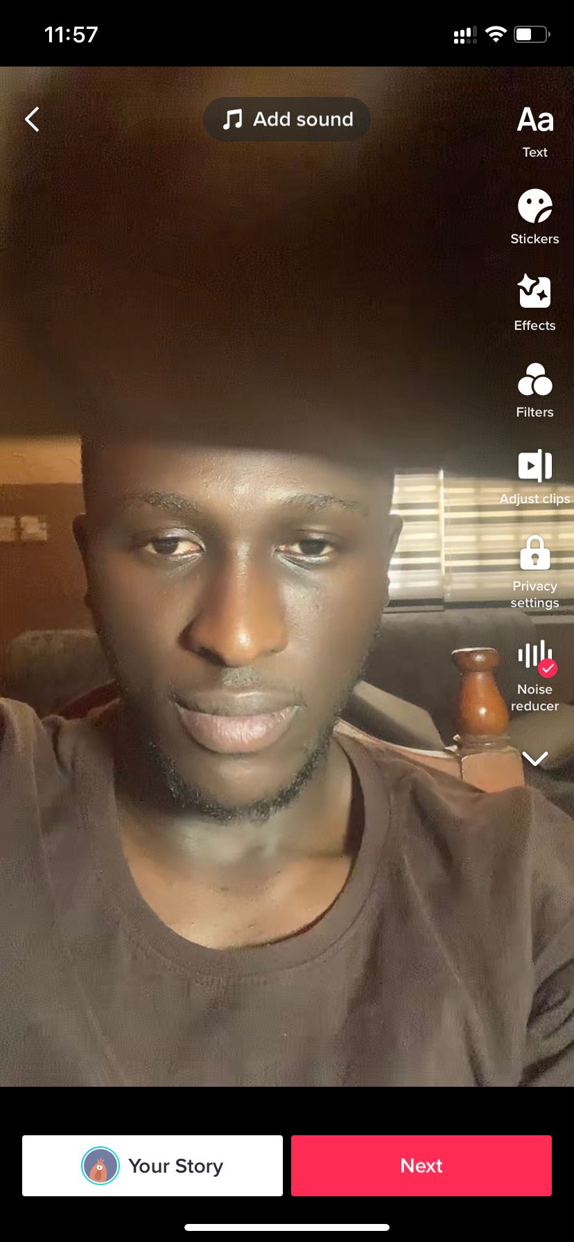 Меню редактирования видео в TikTok