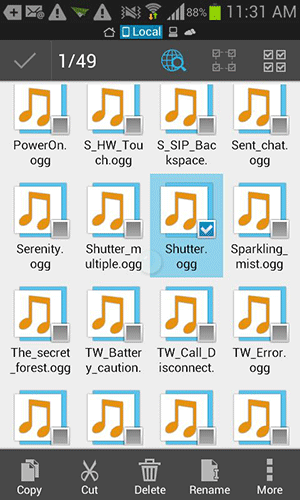 Datei 'Shutter.ogg' im Dateimanager auswählen.
