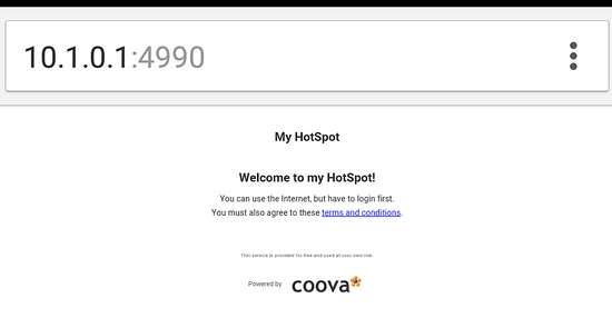 Linux хотспот с captive portal на CoovaChilli