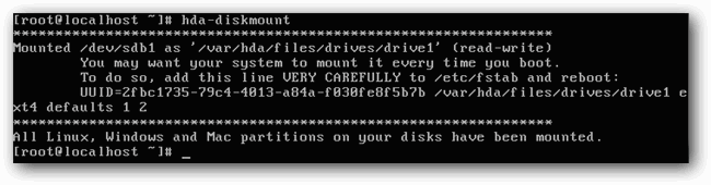 hda-diskmount показывает строку для /etc/fstab