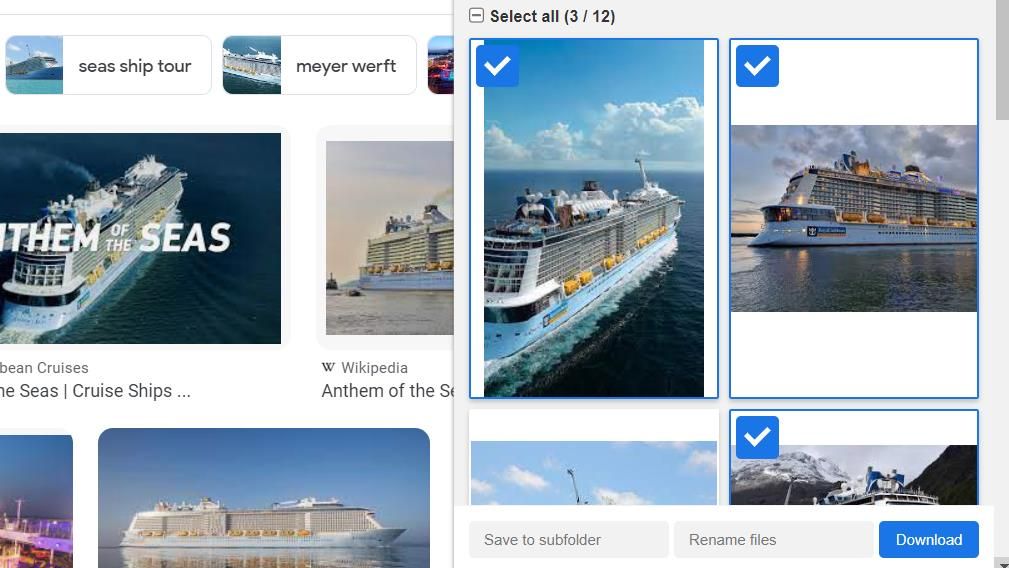 Кнопка скачивания в Image Downloader 