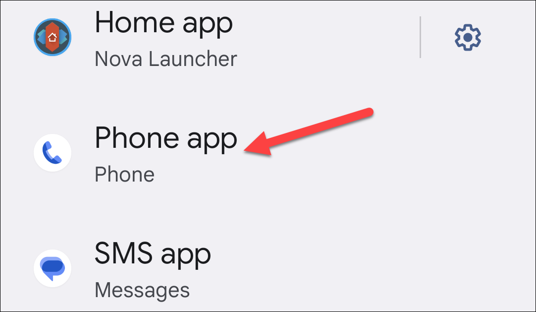 Choose a default phone app.