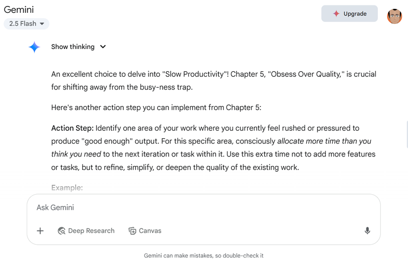 Audiobooks action steps with the help of AI