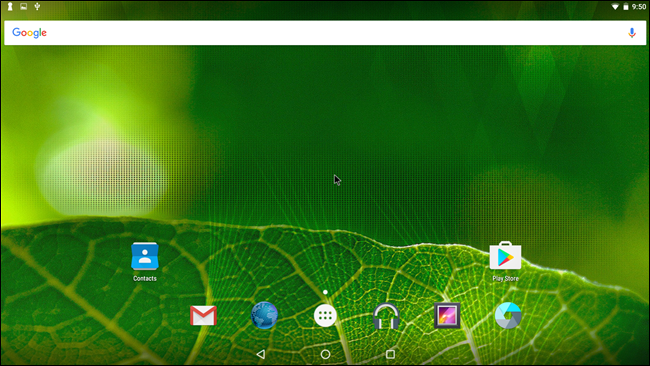 Домашний экран Android-x86