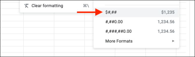 Пользовательские форматы добавлены в меню форматов