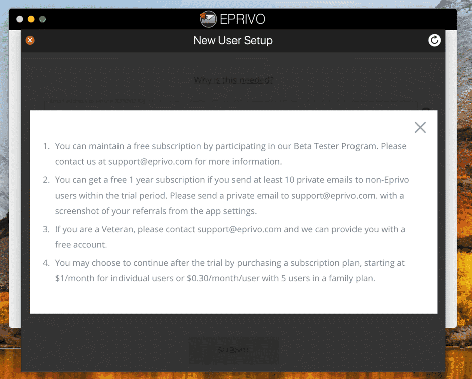 Использование EPRIVO