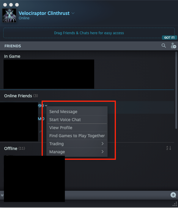 Кнопка перехода к списку желаемого в профиле Steam.
