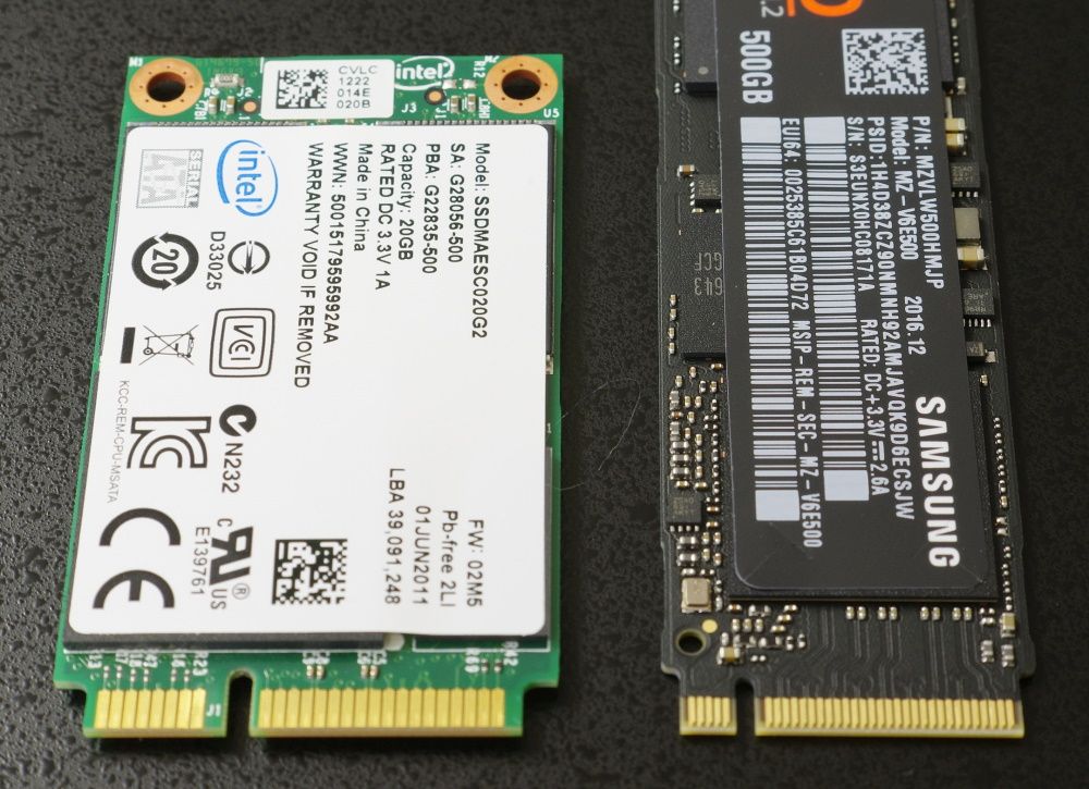 Сравнение mSATA и m.2 разъемов