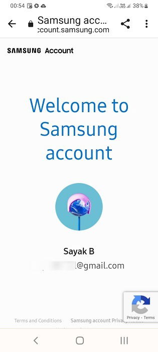 Приветствие в вашем аккаунте Samsung в приложении Samsung Wallet.