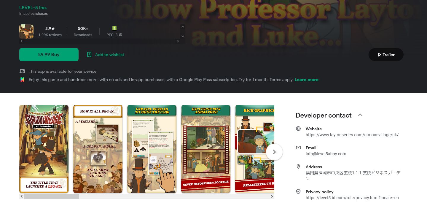 контакт разработчика в Google Play