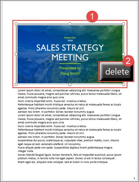 Удаление миниатюры со страницы заметок