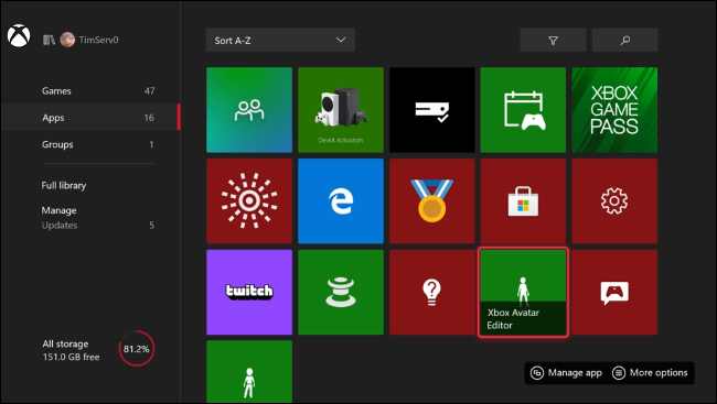 Редактор аватара Xbox