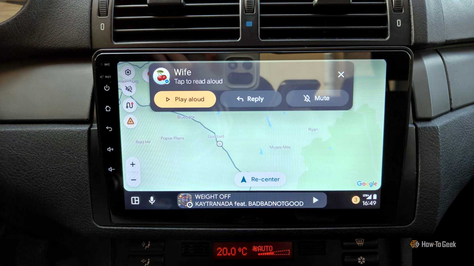 Уведомление в Android Auto
