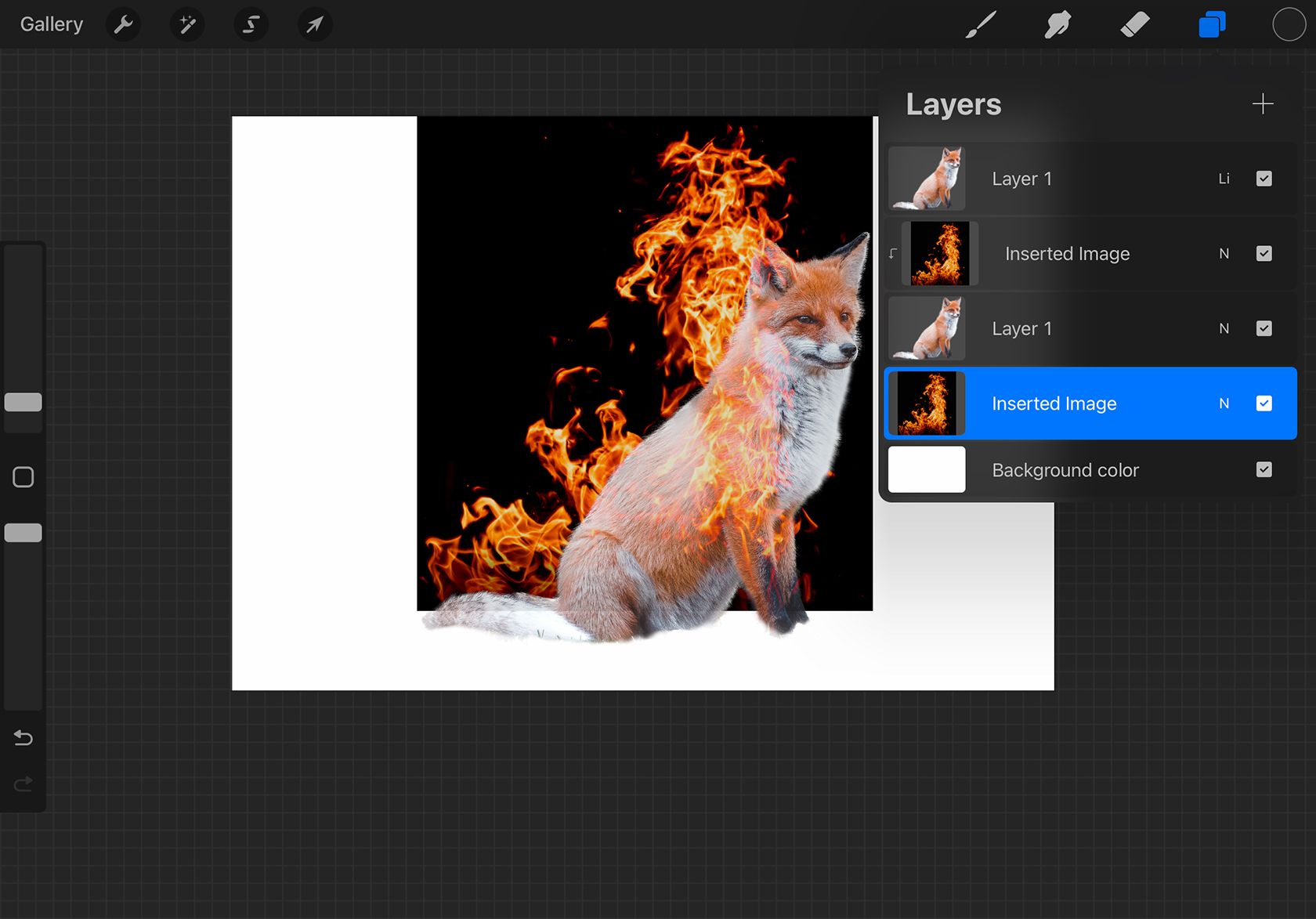 Панель слоёв с новой маской.