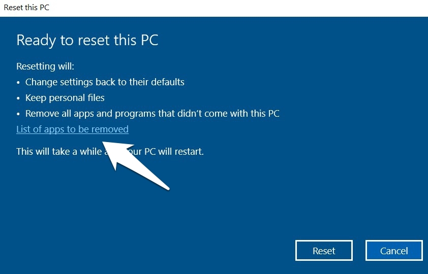 Список приложений для удаления