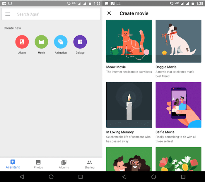 Как создать тематический фильм в Google Photos