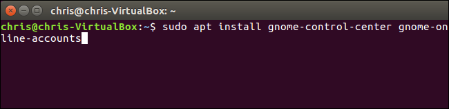 Скриншот: Установка GNOME Control Center и GNOME Online Accounts