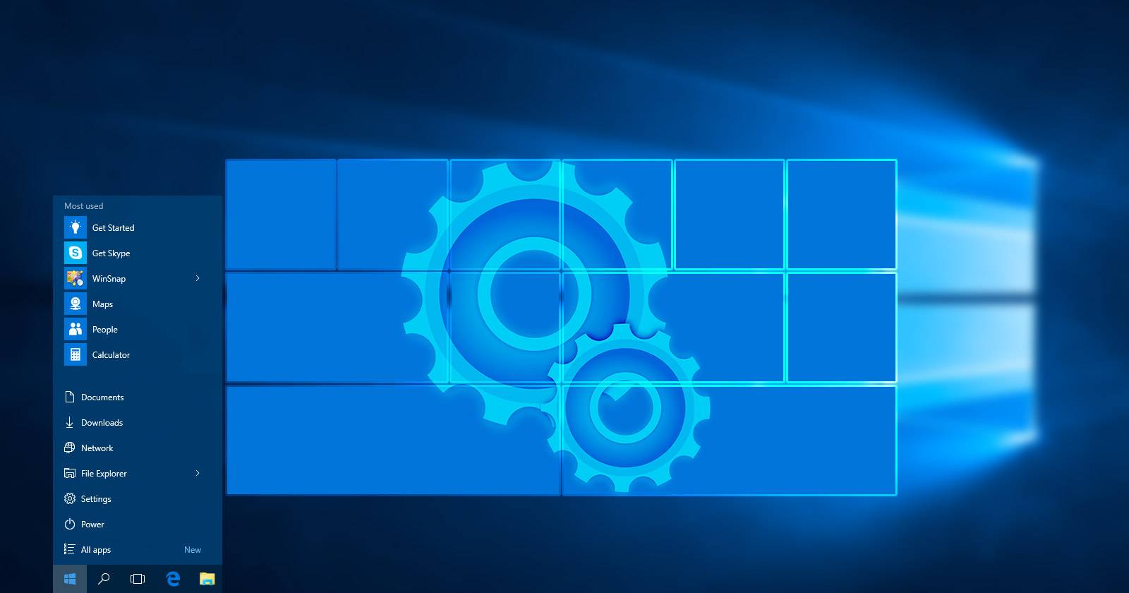 Настройка пользовательских плиток в меню «Пуск» Windows 10 — общий вид