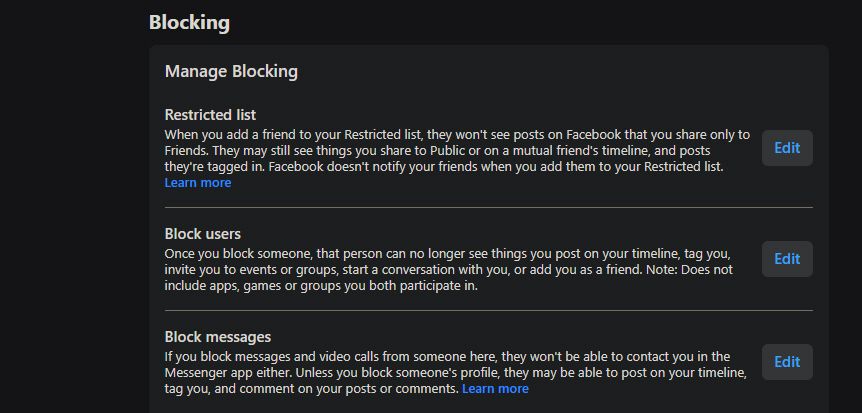 Facebook Messenger Blocking