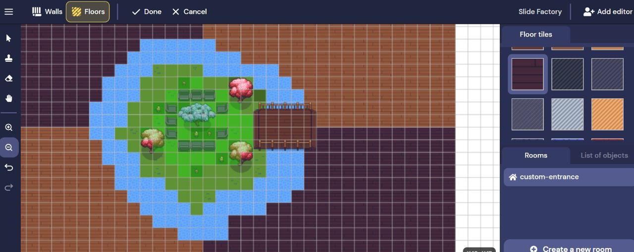 Плитки пола в Gather Town