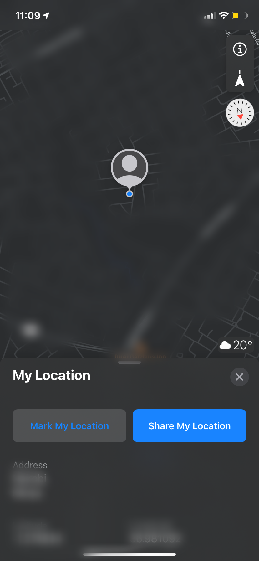 Обмен местоположением через Apple Maps