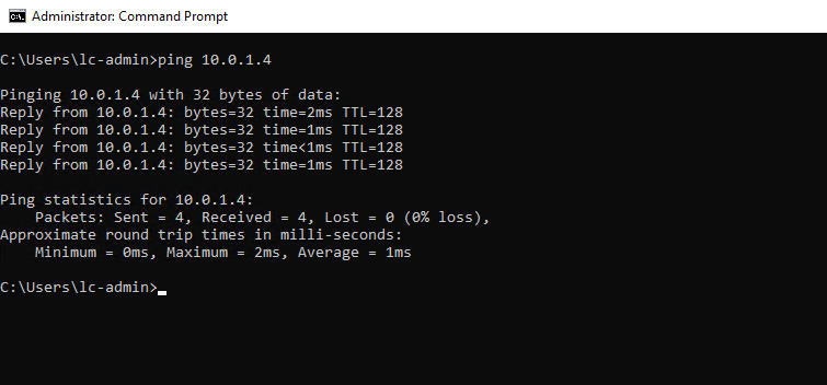 Отправка ICMP-пакетов со второй ВМ на первую